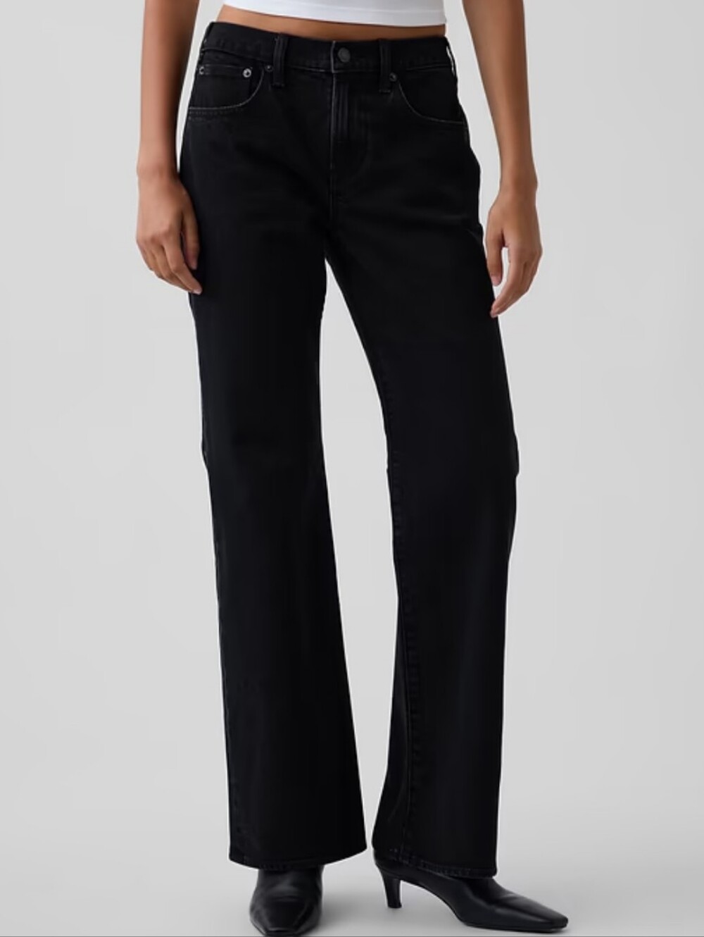 GAP Mid Rise Relaxed Flare Jeans